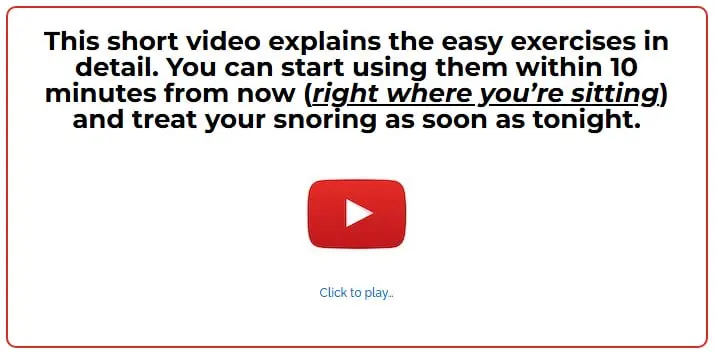 Snoring video